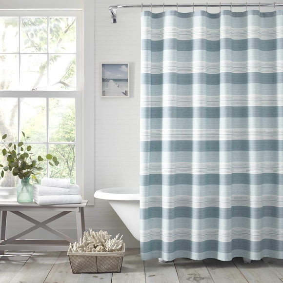 Cortina de ducha Tommy Bahama Hula Beach azul 180x180 cm