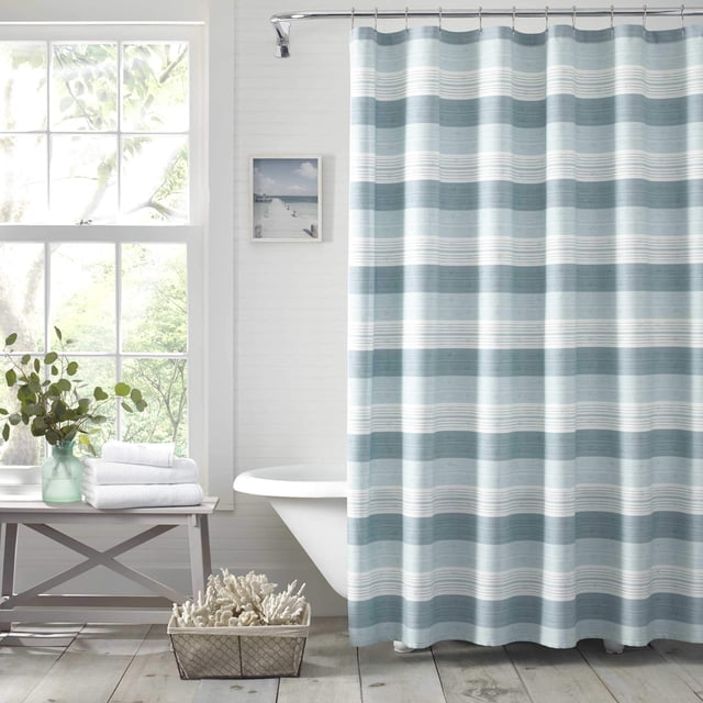 Cortina de ducha Tommy Bahama Hula Beach azul 180x180 cm