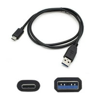 1 m USB 3.1 Type C Male to USB 3.0 A Male Black Adapter Cable