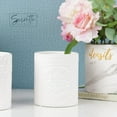 thumbnail image 3 of Servette Home Ceramic Utensil Holder for Kitchen Counter – White Flower Utensil Crock 6 x 7 x 6 inches, 3 of 5