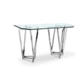 thumbnail image 1 of Beaumont Lane Table Console Contemporaine Carrée Octogonale en Nickel, 1 of 3