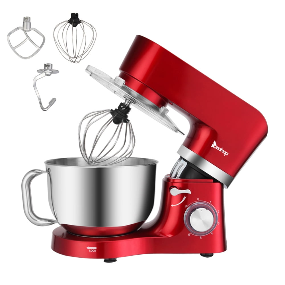 Private Jungle 660W 7-Speed Tilt-Head Kitchen Mixer, with 5.8QT Stainless Steel Mixing Bowl, Beater, Dough Hook, Whisk, Household Use - Red Private Jungle 660W 7-Speed Tilt-Head Kitchen Mixer, with 5.8QT Stainless Steel Mixing Bowl, Beater, Dough Hook, Whisk, Household Use - Red