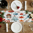 thumbnail image 4 of Qzaxky Table Runner Boho Table Runner Christmas Ball Star Holly Bohemian Boho Outdoor Table Runner Decoration for Indoor Outdoor Home Dinner Party Wedding Decor 13 x 108 Inch, 4 of 9