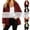Red, variant on TAGOLD Womens Winter Hooded Casual Outwear & Jackets Solid Color Zip Up Hooded Long Sleeve Casual Outer Top With Elastic Cuff Side Pockets For Outdoor Sports Daily Street Wear