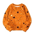 thumbnail image 3 of cocolona Halloween Printed Sweatshirt for Girls Oversized Crew Neck Long Sleeve Pullover Shirts Fall Fleece Lined Cute Sweatshirts, 3 of 5