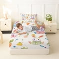 thumbnail image 4 of Erosebridal Cute Bunnies Kids Twin Sheet Sets, Happy Easter Bedding, 3 Pieces, 4 of 5