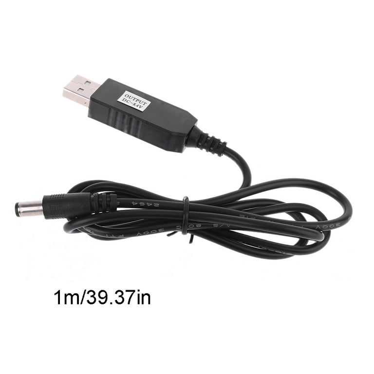 1m USB to DC Power Boost Cord 5V to 12.6V 5.5*2.5mm Converter