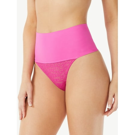 

Sofia Intimates by Sofia Vergara Women s Smoothing Seamless Lace Thong