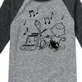 thumbnail image 3 of Peanuts - Snoopy Dancing - Toddler & Youth Raglan Graphic T-Shirt, 3 of 5