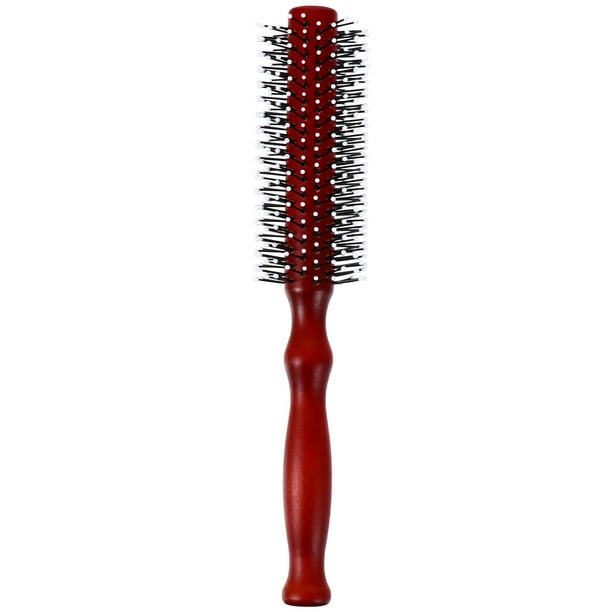 EeaseMX 1 peine para peinar el cabello, cepillo redondo para el hogar, mango de madera, peine rodante.