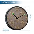 thumbnail image 3 of Indoor 12' Voice-Activated Luminous Decoration Wall Clock With LED Night Light Fleur-de-lis Motifs, 3 of 8