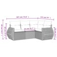 thumbnail image 2 of vidaXL 4 Piece Garden Sofa Set with Cushions Black Poly Rattan, 2 of 5