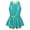 Lake Green, variant on Kids Girls Sequined Modern Jazz Latin Dance Dress Dance Leotard PU Leather Ruffled Peplum Lake Green 6