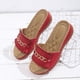thumbnail image 5 of Sandalias de cuña ortopédicas para mujer con flecos y parte inferior gruesa con hebilla de metal Wmkox8yii  ytu9745, 5 of 9