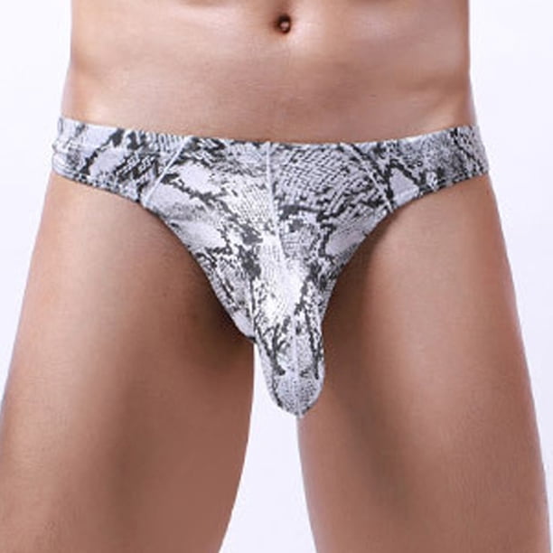 Bragas de cintura media-baja estampadas transpirables cómodas informales sexis a la moda para hombre Pompotops qyievc6601