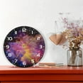 thumbnail image 6 of Dreamtimes Space Rainbow Wall Clock, 10 Inch Silent Non Ticking Round Clock Oil Painting Clock Easy to Read Clock for Living Room Bedroom Bathroom Home Decor, 6 of 7