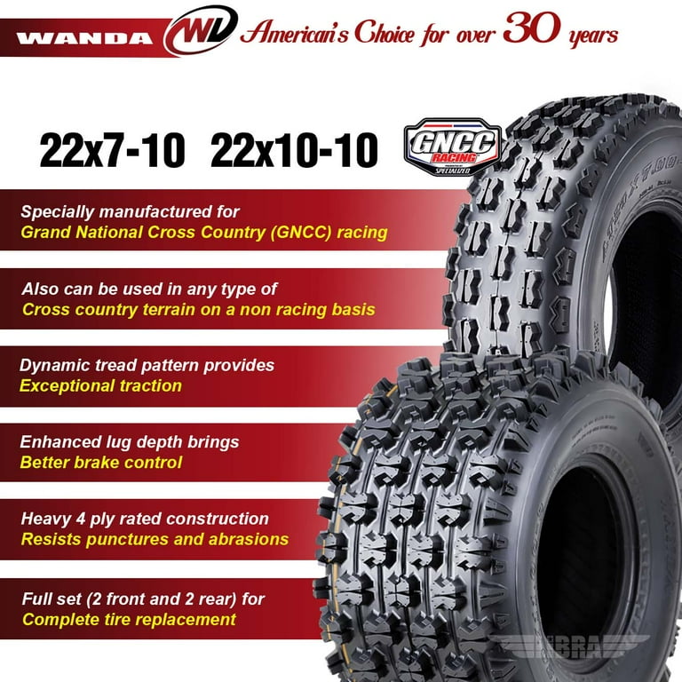 Honda TRX 90 90X ATV Front Tire Set, Size 20x7-8, 4PR, for 93-17