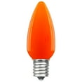 thumbnail image 3 of Novelty Lights 25 Pack C7 Ceramic Style LED Christmas Lights, Opaque Orange Replacement Bulbs with E12 Base, Shatterproof Plastic, 3 Ultra-Bright SMDs Per Bulb, Energy Efficient 0.5W, 3 of 7