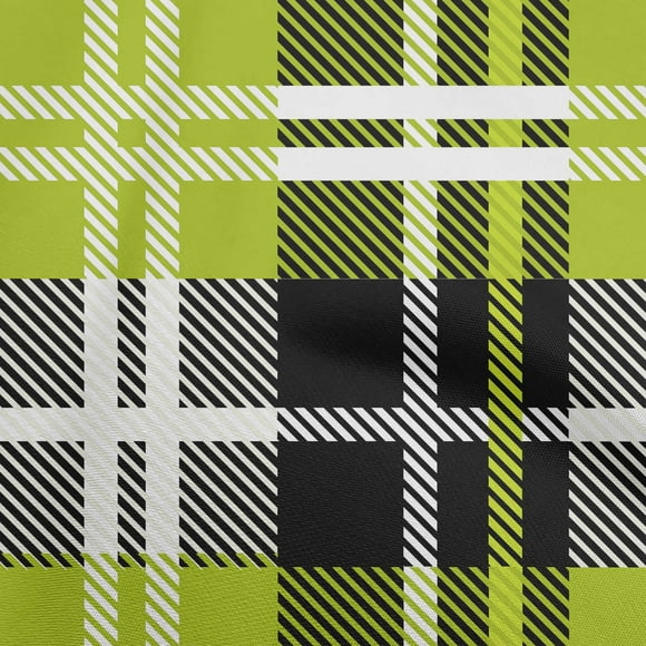 oneOone Rayon Light Green Fabric Tartan Craft Projects Decor Fabric Printed By The Yard 56 Inch Wide-7615