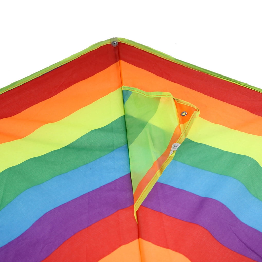 95x190cm Triangle Flying Rainbow Outdoor Sports Beach Kite Kids Summer Wind Gift 