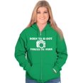 thumbnail image 3 of Born Shoot Forced Work Photographer Zip Up Hoodie Men's Women's Brisco Brands 2X, 3 of 6