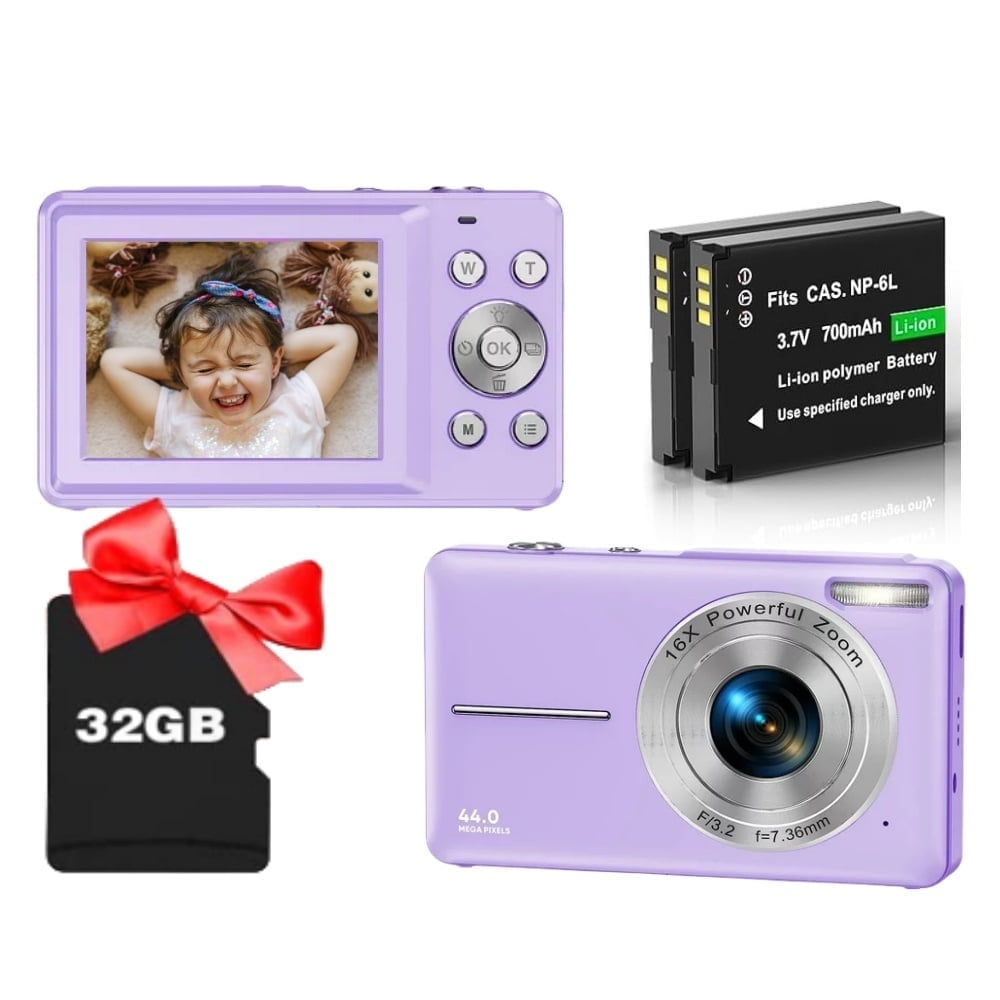 Digital Camera Kids Camera FHD 1080P 50MP Vintage Camera with 8X