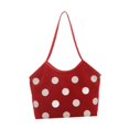 thumbnail image 3 of Bolso con asa, estilo hobo, ideal para el gimnasio, mujeres, uso diario, viajes y desplazamientos. Rojo, 3 of 8