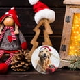 thumbnail image 6 of A Dog In A Santa Hat Near A Gift Box - Christmas Ornament Xmas Keepsake Ceramic Ornaments Holiday Decorations for Tree Christmas Gift Ideas 2.95in, 6 of 6
