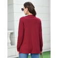 thumbnail image 4 of Mengpipi Womens Open Front Cardigans Casual Long Sleeve Classic Knit Sweater Outerwear with Pockets S-XXL, 4 of 5