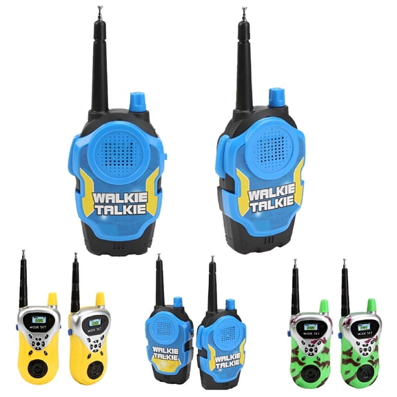 BESTSKY 2Pcs Kids Walkie Talkies, 3-14 Year Old Girl and Boy Gifts Toys, Children's Walkie Talkie Set Outdoor Adventures Hiking Camping Gear Games for Girls and Boys