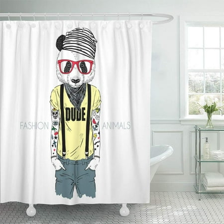 Pknmt Bear Tattooed Panda Hipster Boy Dressed Up In Cool Furry