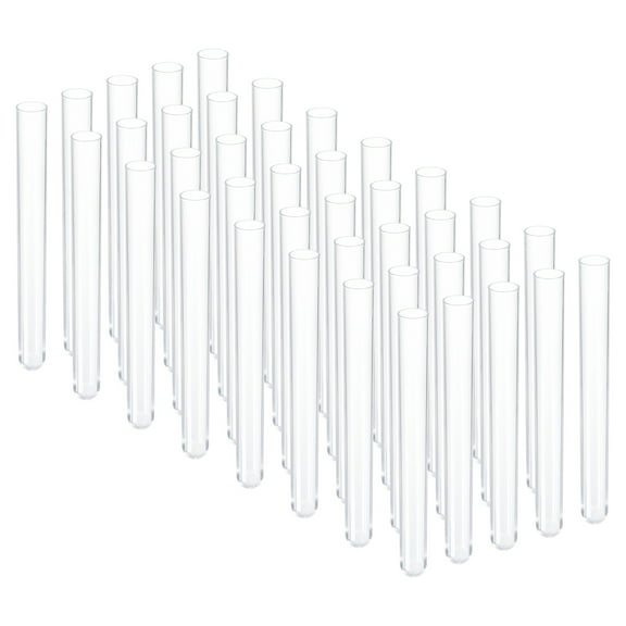 Uxcell 13ml Plastic Test Tubes, 40Pcs 150x15mm Tubes Lab Use, Clear