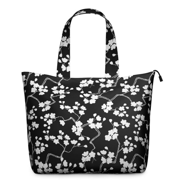 Country Garden Floral Weekender Artistic Botanical Tote Bag, , Airplane Friendly, Large Capacity