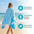 thumbnail image 2 of Unique Bargains Quick Dry Sand Free Stripe Animals Beach Towel Turquoise 55" x 28", 2 of 8