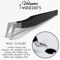thumbnail image 4 of SIVOTE Pinces à Cils pour Extensions de Cils pour Volume, Isolation & Cils Classiques, Lot de 3, Noir, 4 of 7