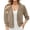 Khaki, variant on Womens Jackets Chiffon Lightweight Long Sleeve Casual Zip-up Cardigan