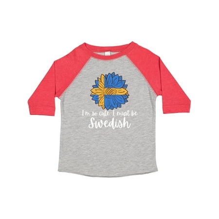 

Inktastic I m So Cute I Must Be Swedish Sunflower Sweden Flag Gift Toddler Boy or Toddler Girl T-Shirt