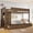 Brown, variant on Mintazer Twin over Twin Bunk Bed with Wardrobe, Kids Bunk Bed with 4 Storage Drawers & Ladder for Bedroom, Brown