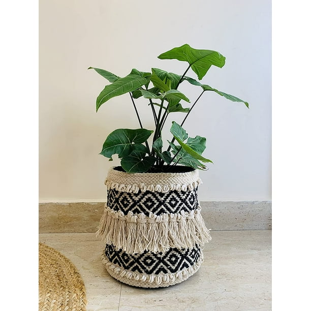 Nature4u boho hand woven Plant Basket Modern Woven Basket for 47