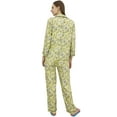 thumbnail image 2 of Bimba Button-Down Yellow Shirt Pajama Pant 2 Pcs Floral Print Night Wear Set-4, 2 of 4