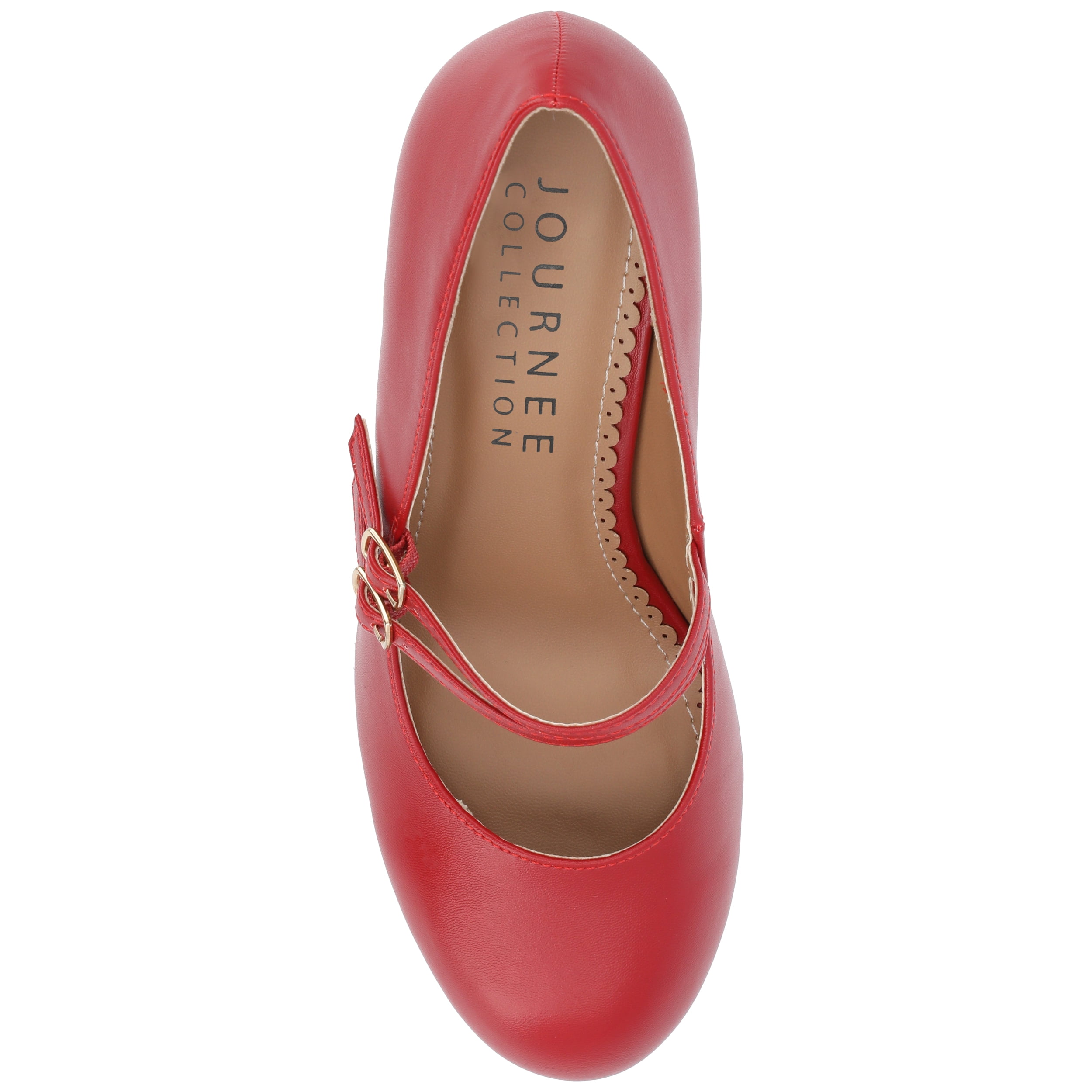 Journee Womens Narrow Width Windy Round Toe Block Heel Mary Jane Pumps