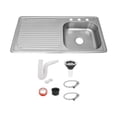 thumbnail image 1 of Fregadero Tarja Acero Inox De Empotrar 100x50 C/kit S/llaves, 1 of 5