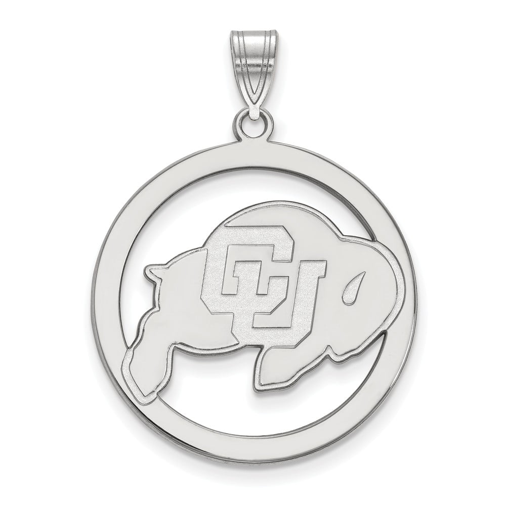 Solid 925 Sterling Silver Official Ohio State University XL Extra Large Big Pendant Charm in Circle 33mm x 26mm