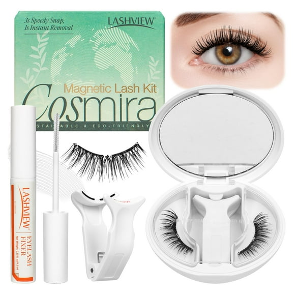 Pestañas Magnéticas LASHVIEW Mejoradas Suaves con Aplicador RCY24