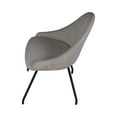thumbnail image 3 of Ouuuhlala Ice Harmony Ivory Upholstery Dining Chair with Round Legs (Set of 2), 3 of 7