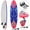 Red, variant on Costway 6' Surfboard Foamie Body Surfing Board W/3  Fins & Leash for Kids Adults Red