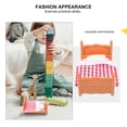 thumbnail image 5 of FRCOLOR bed model 1 Set DIY Mini House Mini Bed Mini Furniture Adornment Living Room Scene Layout Decor,3.74"X2.36"X1.97", 5 of 5