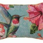 Manual Woodworkers THNHH 18 x 13 in. Hummingbird Hibiscus Pillow
