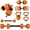 Orange 66lb, variant on Senfot 88LBS Octagonal Multifunctional PE Sand Filled Dumbbell Set Multi Box Adjustable Home Bodybuilding Workout Equipment Orange
