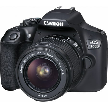 Canon EOS 1300D 18 Megapixel Digital SLR Camera with Lens, 0.71", 2.17", Black